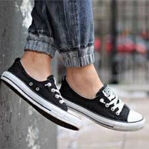 Converse Black and White Athletic Shoes